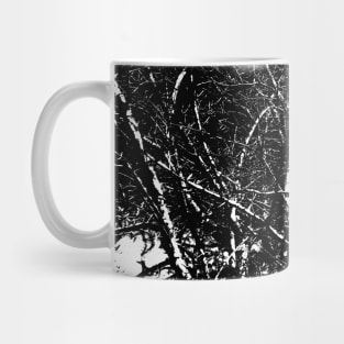 Winter trees bare branches black and white Mug